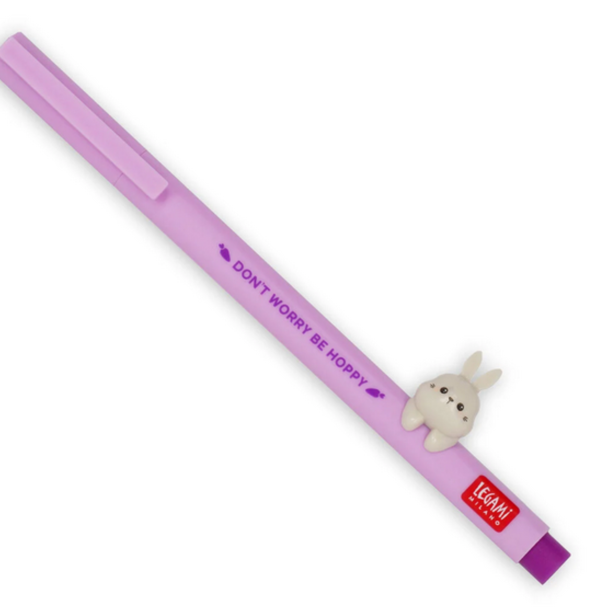 Penna Gel Legami Lovely Friends Bunny "Don't Worry Be Hoppy" – Penna con Coniglietto Decorativo