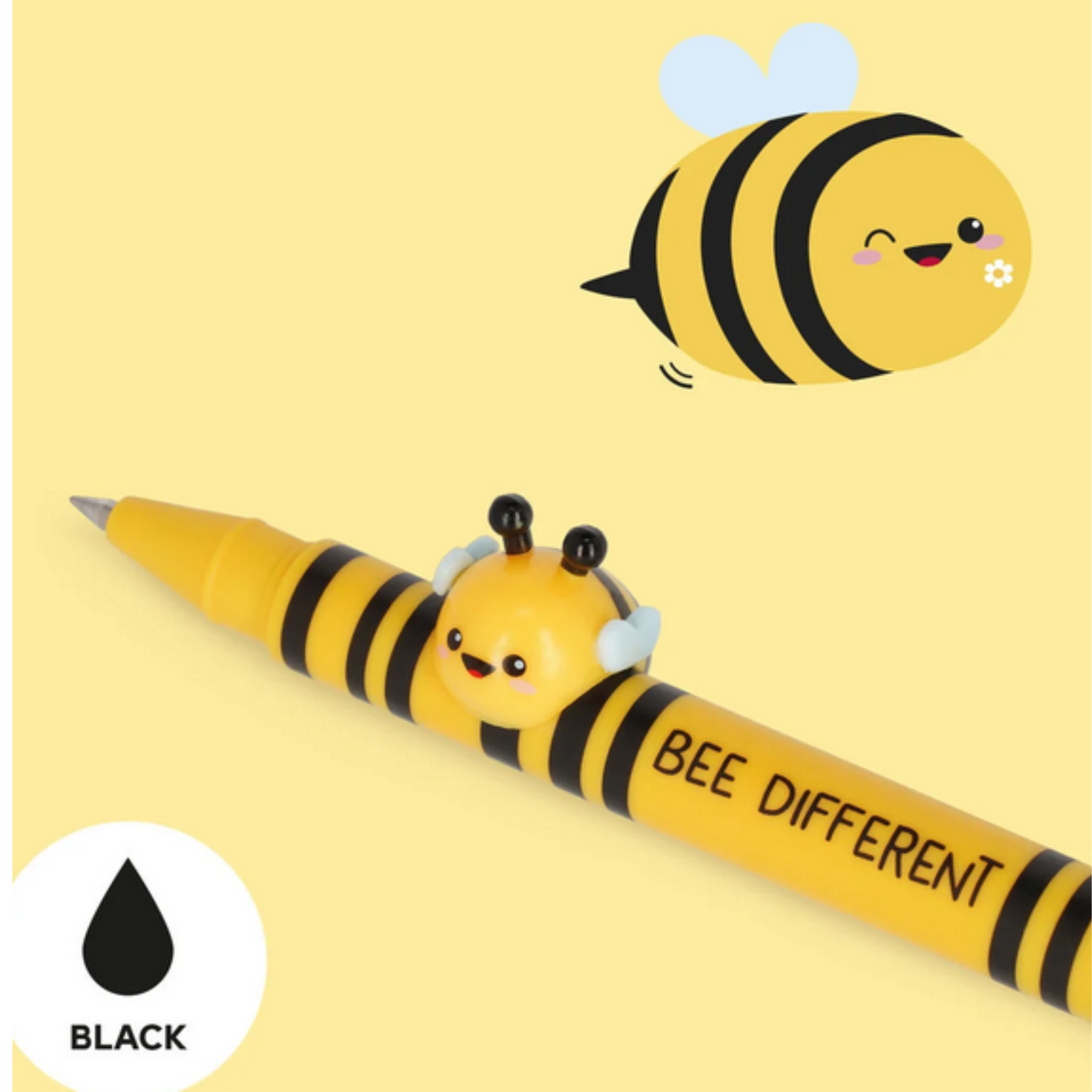 Penna Gel Legami Lovely Friends Bee "Bee Different" – Penna con Ape Decorativa