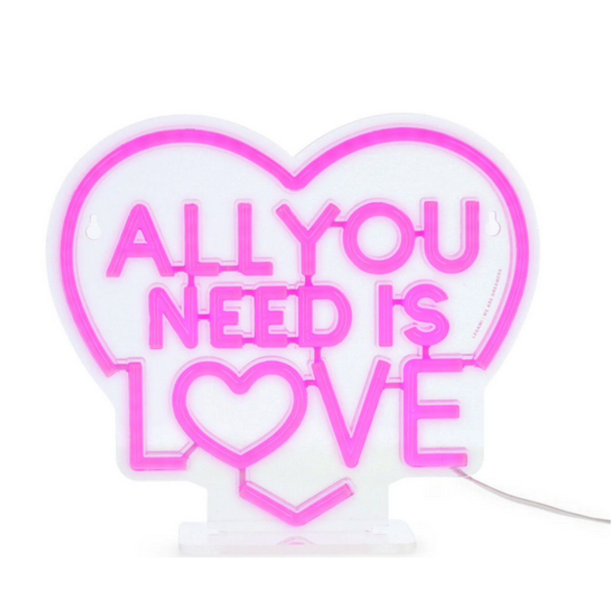 Insegna Luminosa Led a Effetto Neon - It's a Sign - All you need is love