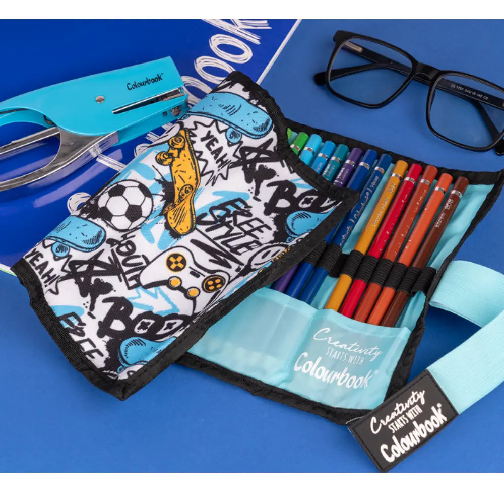 Astuccio Portapastelli a Rotolo Creativity – 24 Colori – 4 Fantasie Disponibili