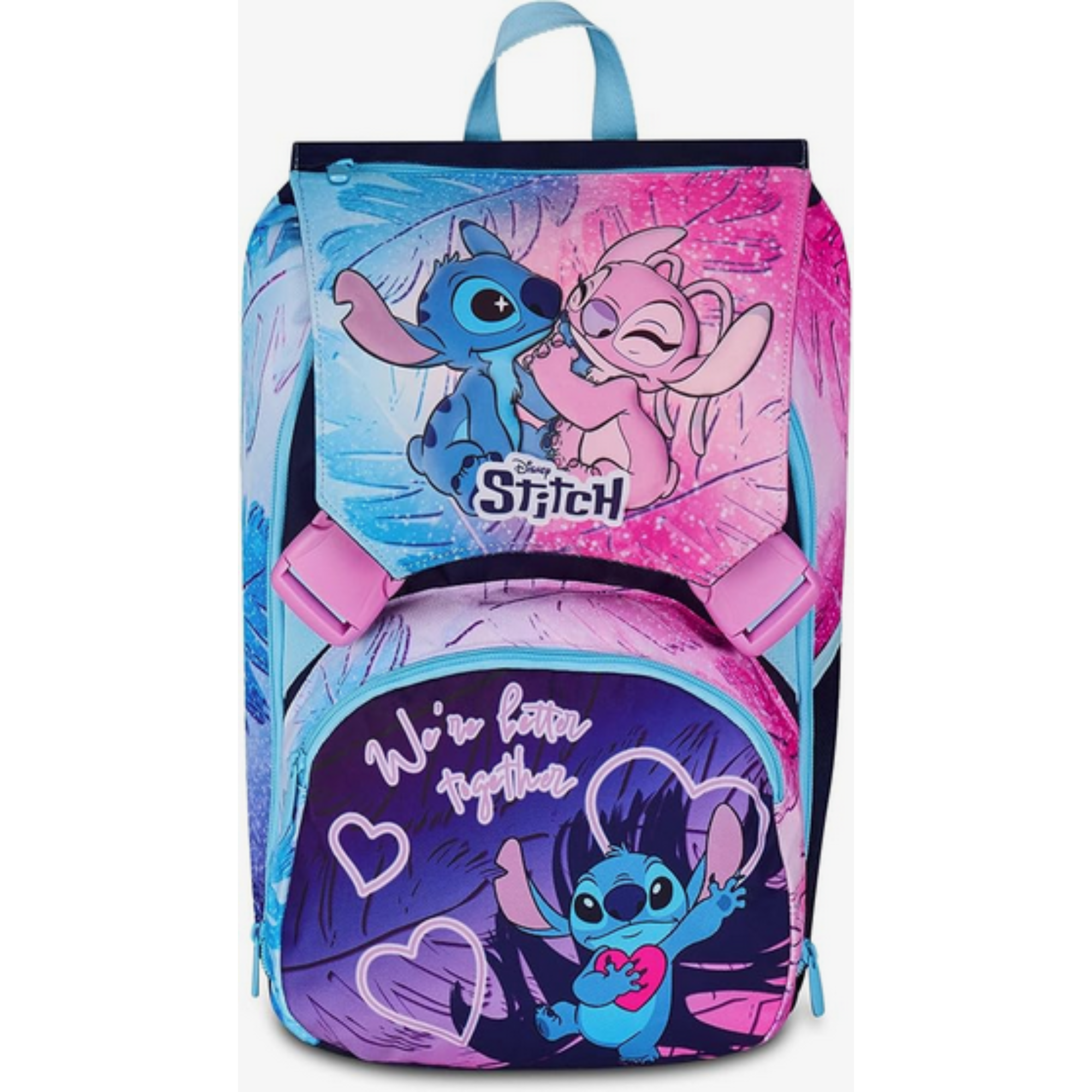 Zaino Scuola Doppio Scomparto Estensibile Seven Lilo & Stitch Disney - In Offerta