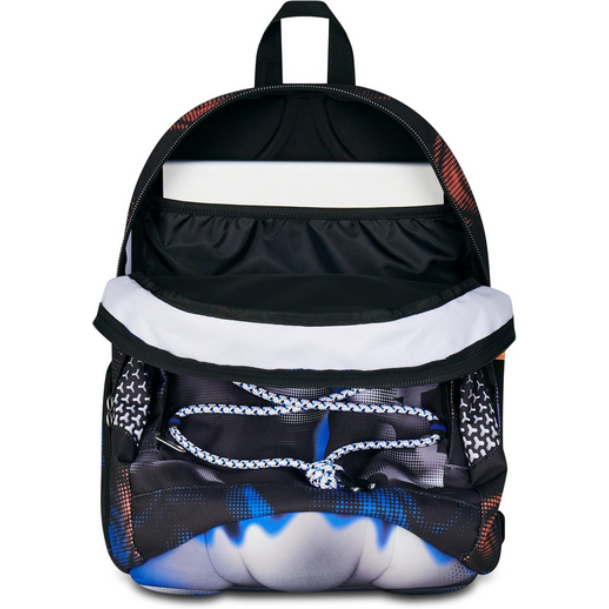 Seven Zaino Scuola Dual, Nero Blu, Doppio Scomparto Optical Shade boy
