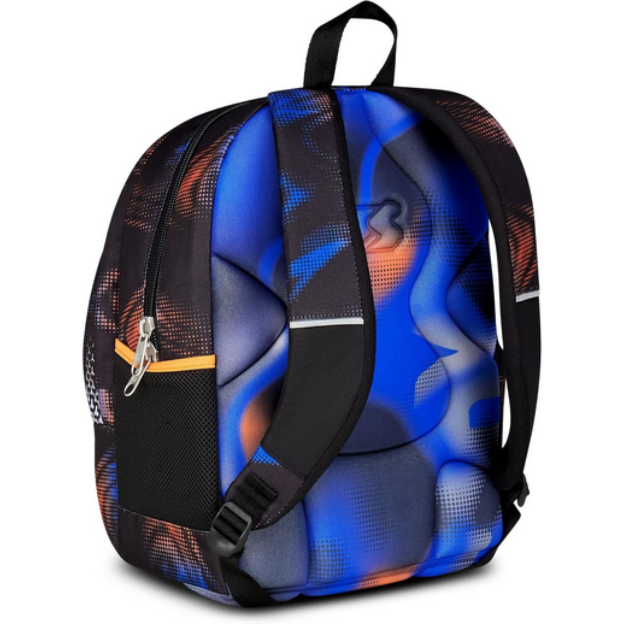 Seven Zaino Scuola Dual, Nero Blu, Doppio Scomparto Optical Shade boy