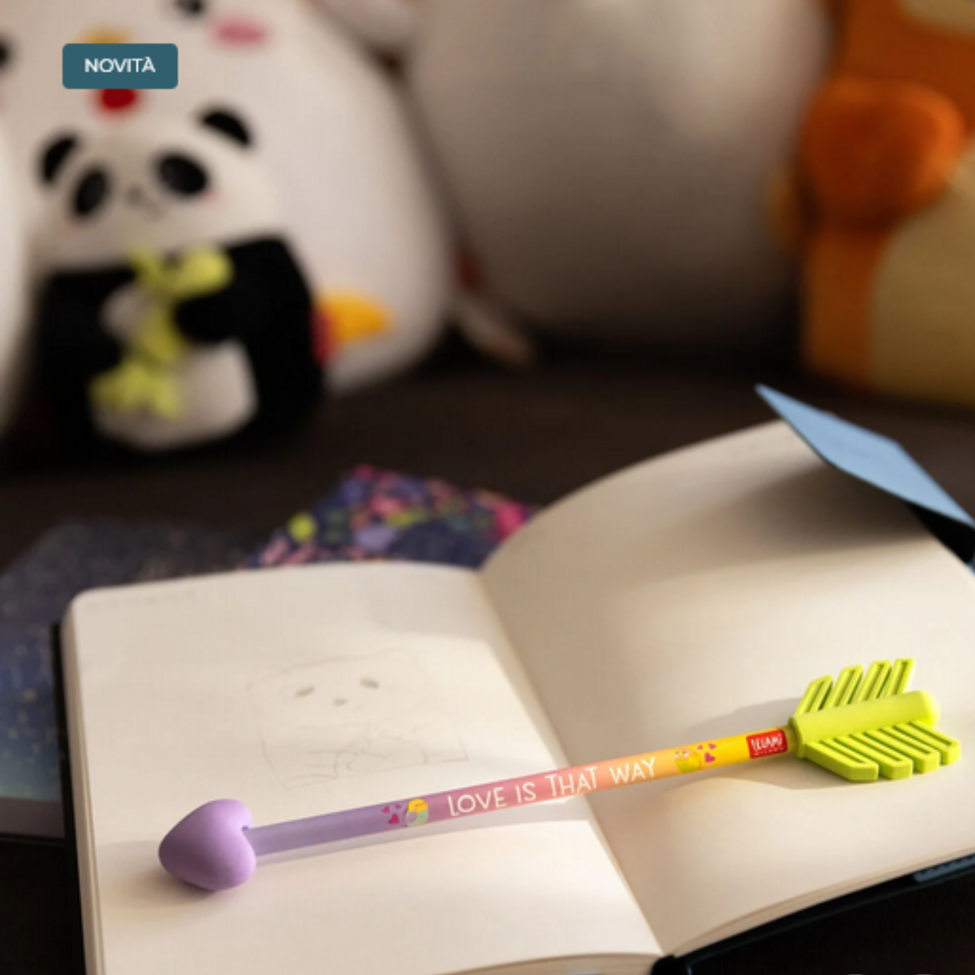 Matita con Due Gomme Profumate Legami - Go Cupid! San Valentino - Matita Romantica