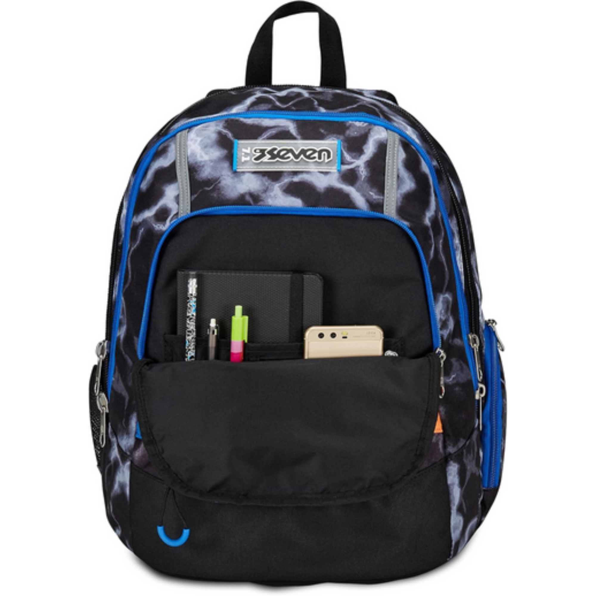 Seven Zaino Scuola Advanced, Nero Giallo, Mark On Boy