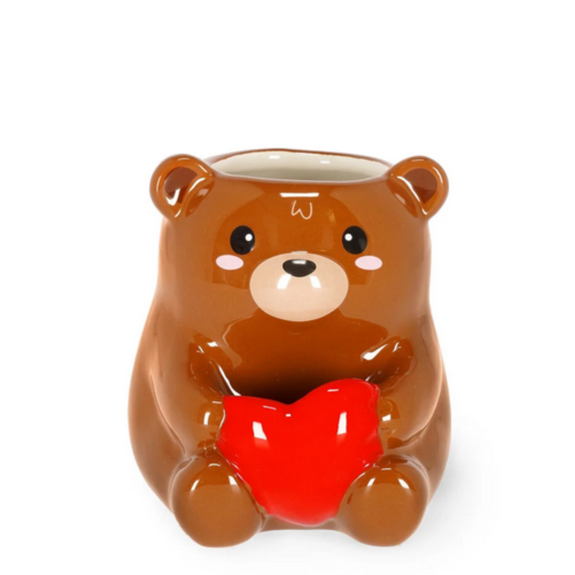 Portapenne in Ceramica Teddy Bear Legami - Desk Friends San Valentino - Organizer Scrivania Romantico