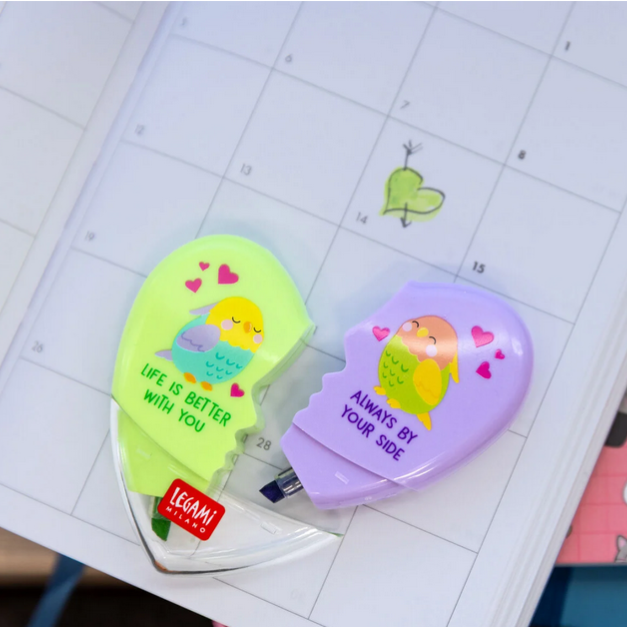 Evidenziatore 2 in 1 Heartlighter Legami - San Valentino - Doppio Colore Cuore