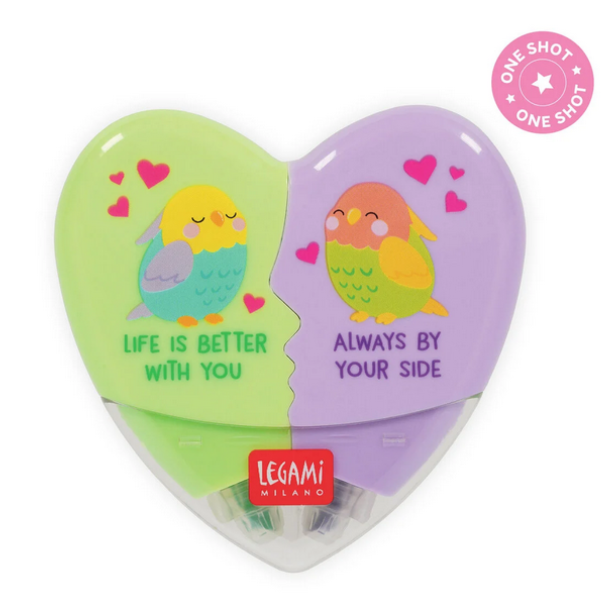 Evidenziatore 2 in 1 Heartlighter Legami - San Valentino - Doppio Colore Cuore