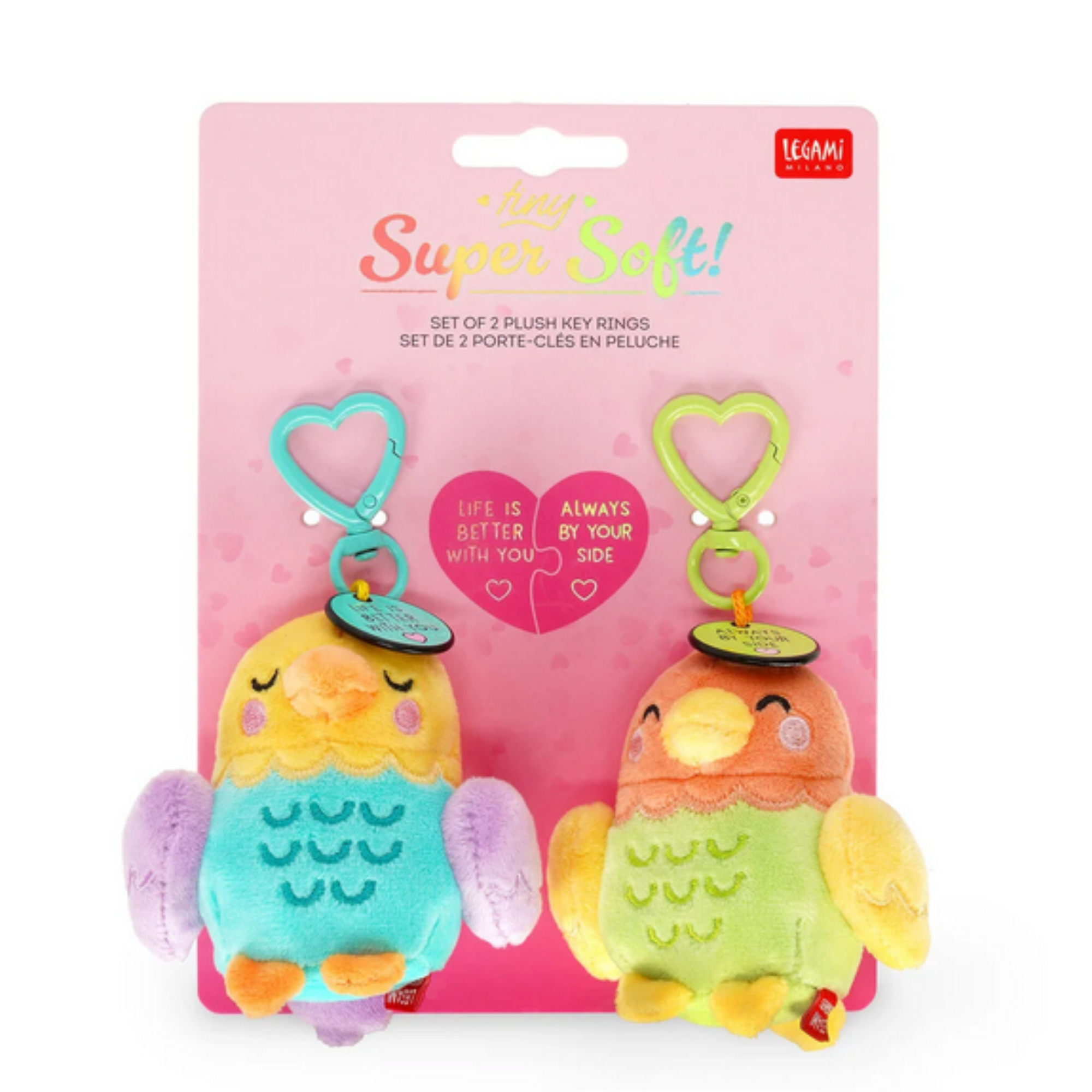2 Portachiavi con Peluche - Super Soft! - Tiny
