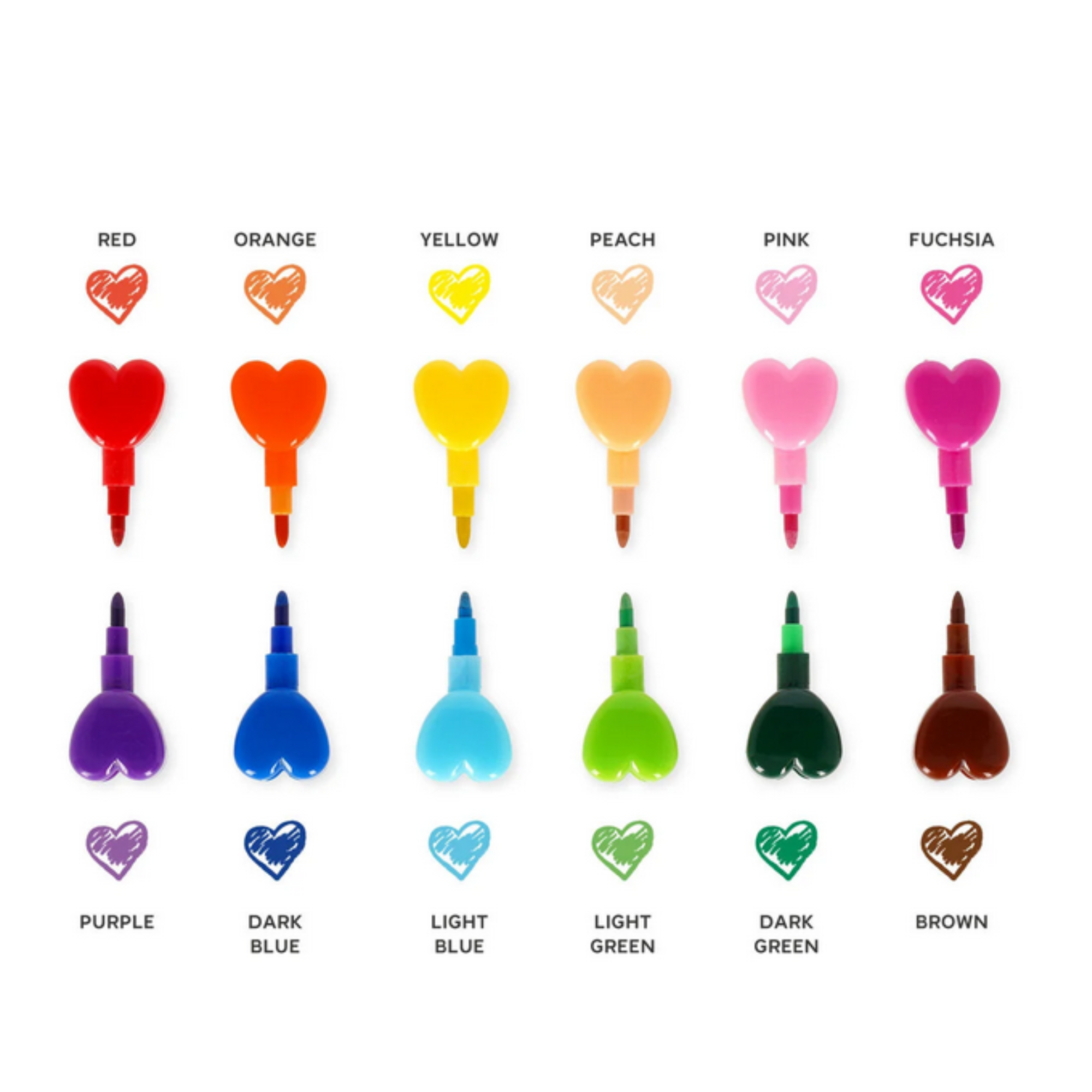 Set 12 Pastelli Impilabili - Dream in Colour - Legami San Valentino