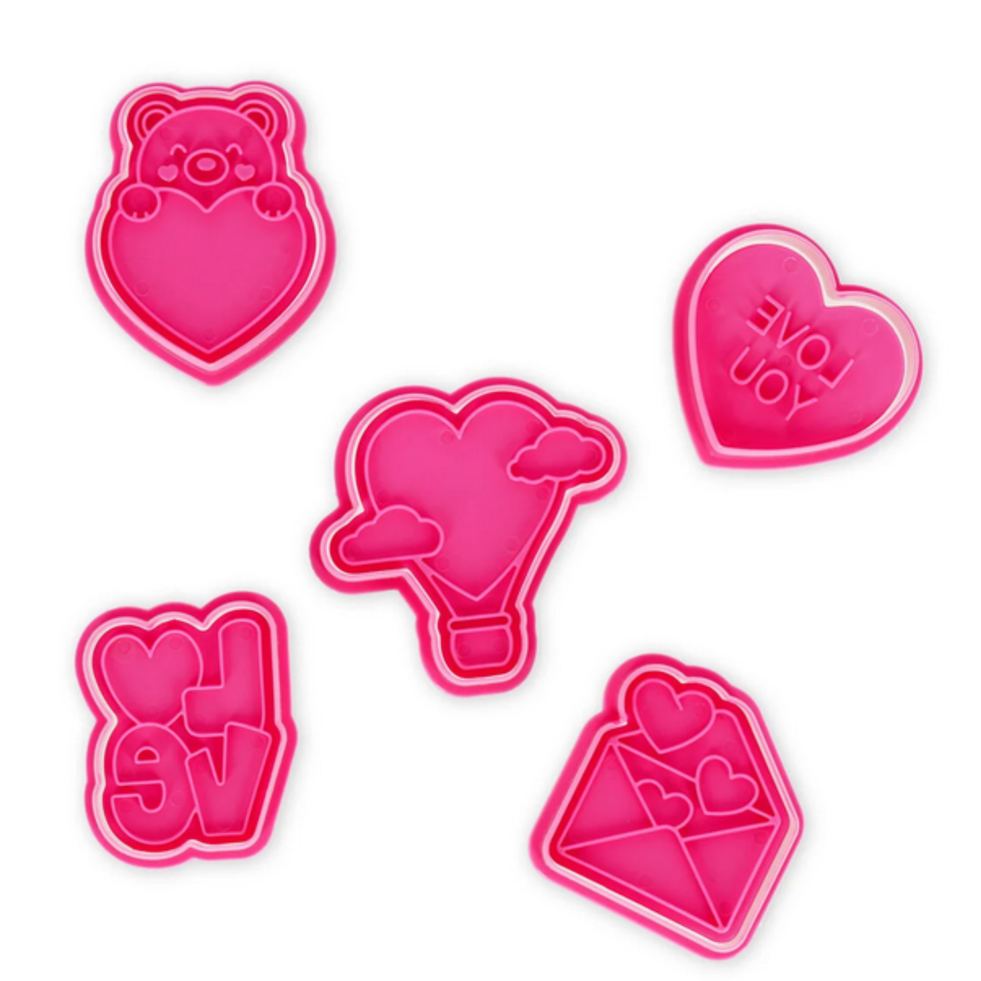 Set 5 Formine per Biscotti a Tema Amore - Cookie Time - Legami San Valentino