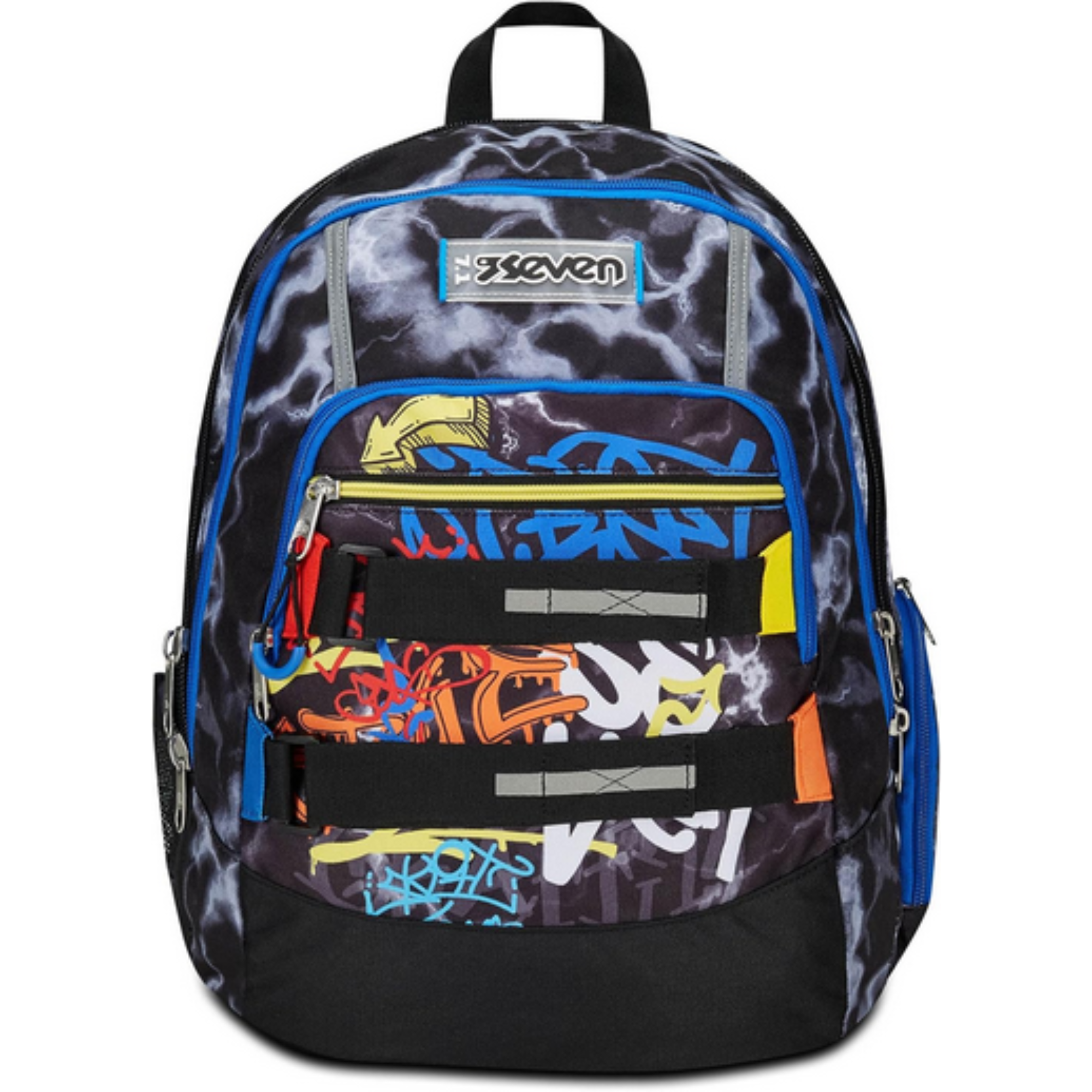 Seven Zaino Scuola Advanced, Nero Giallo, Mark On Boy