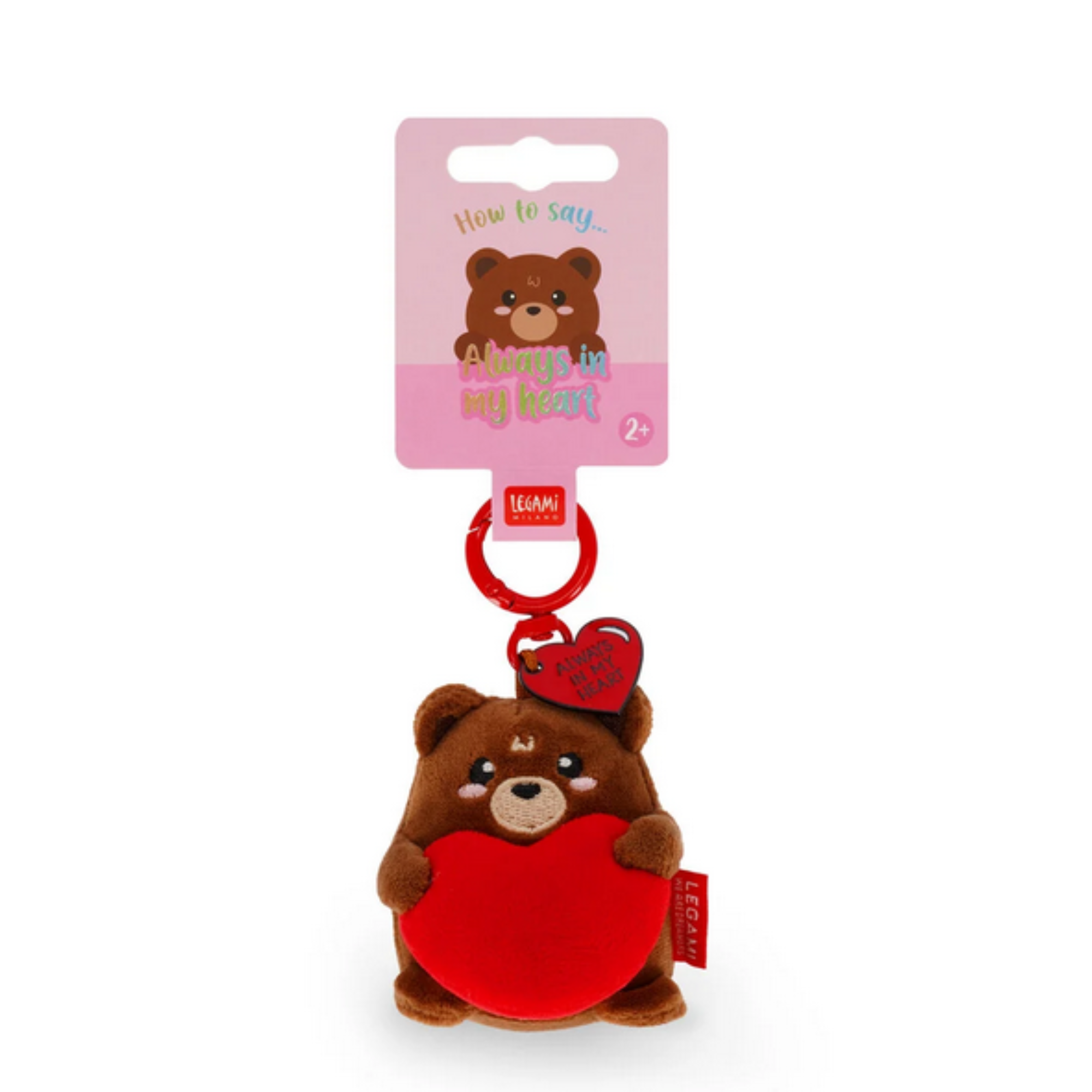 Portachiavi Peluche Teddy Bear Tiny Super Soft - Orsetto San Valentino - Legami