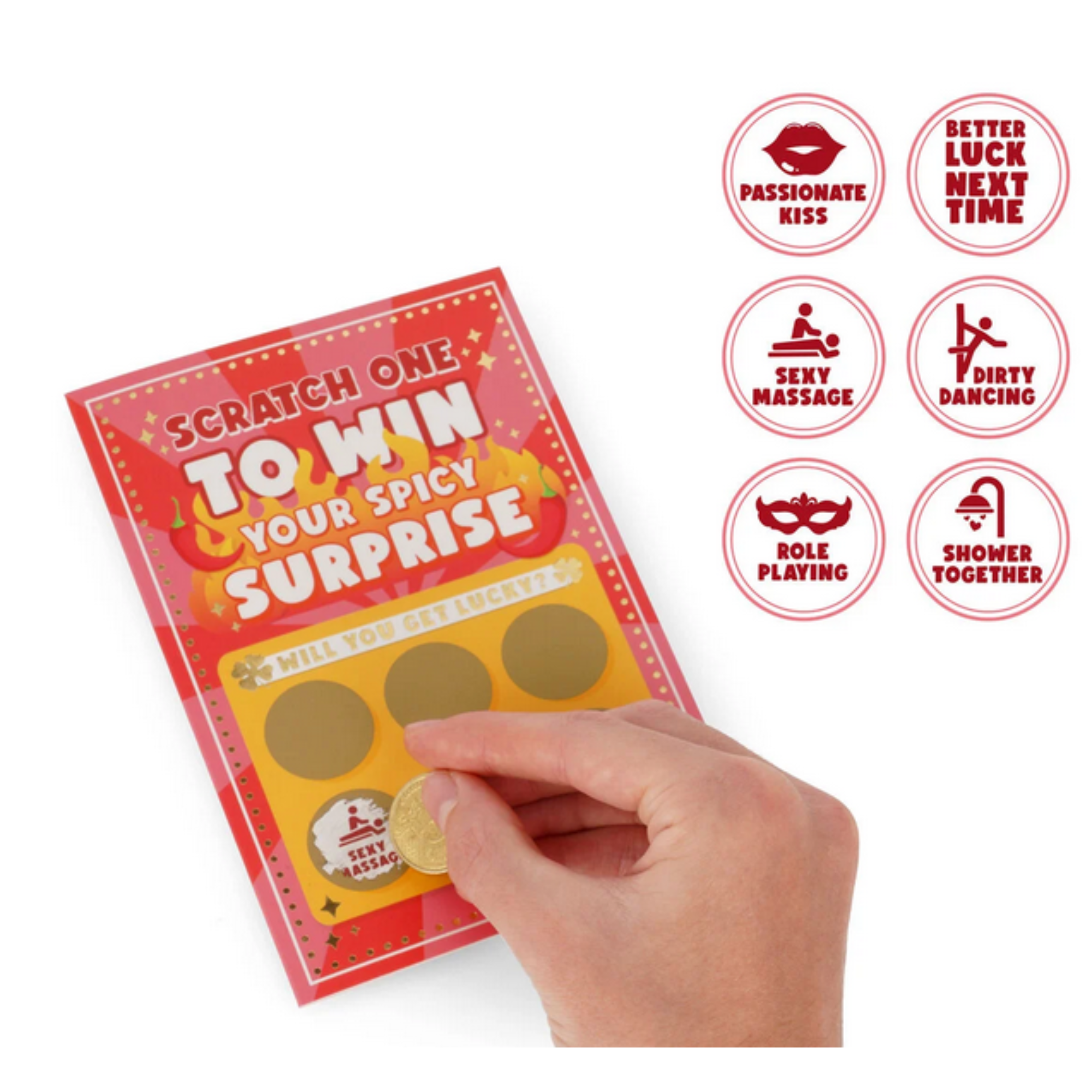 Biglietto d'Auguri Gratta e Vinci Piccante - Scratch-Off Card - Legami San Valentino