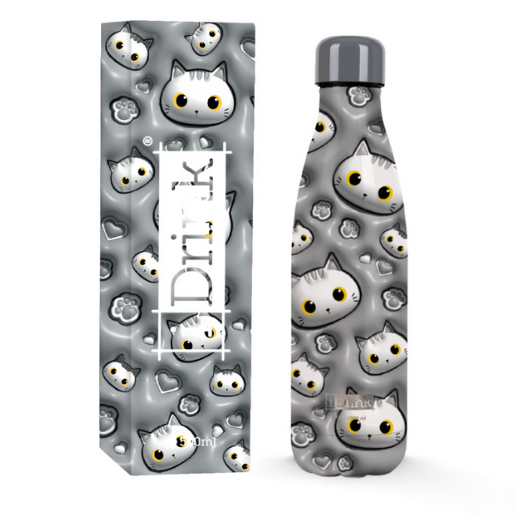 Borraccia Termica Itotal 500ml White Cat 3D – Gattino Bianco Tridimensionale