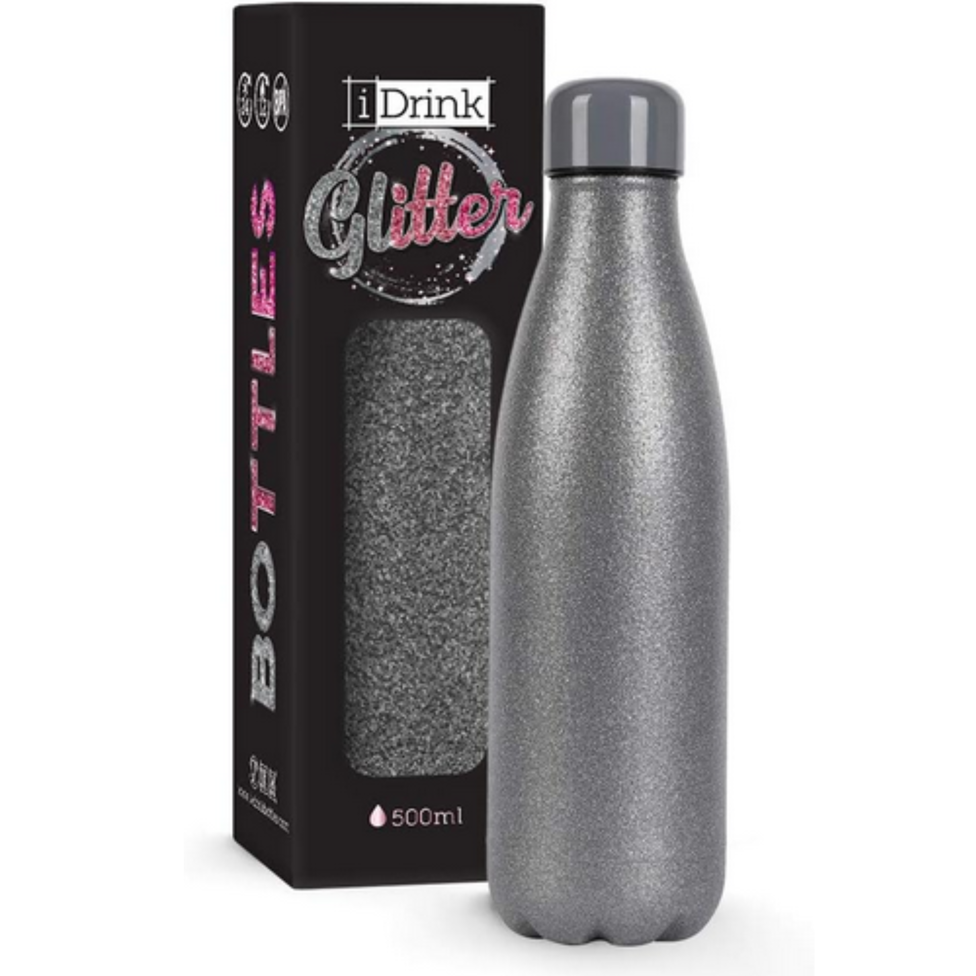 Borraccia Termica Itotal IDrink 500ml Glitter Black – Nero Glitterato