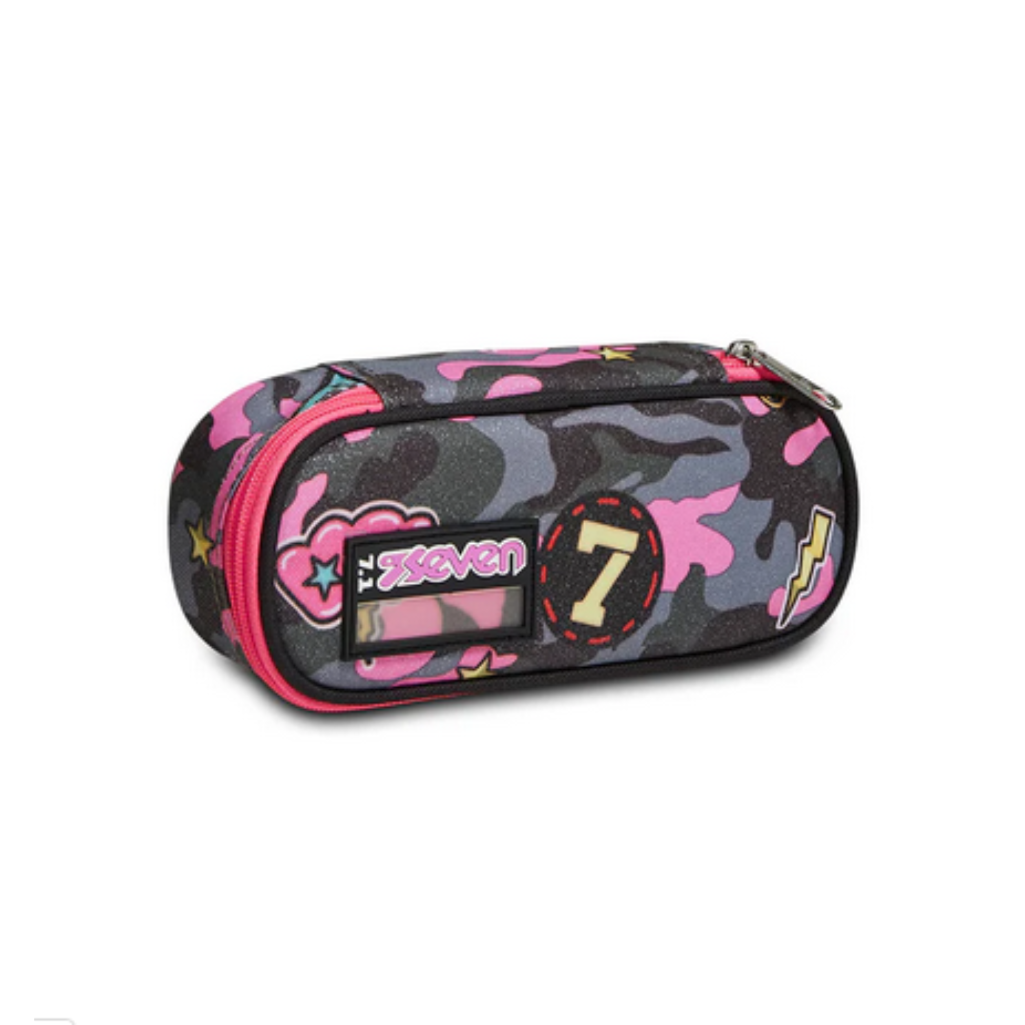 Astuccio Vuoto Seven Round Plus Camoulove Girl - Portapenne Scuola