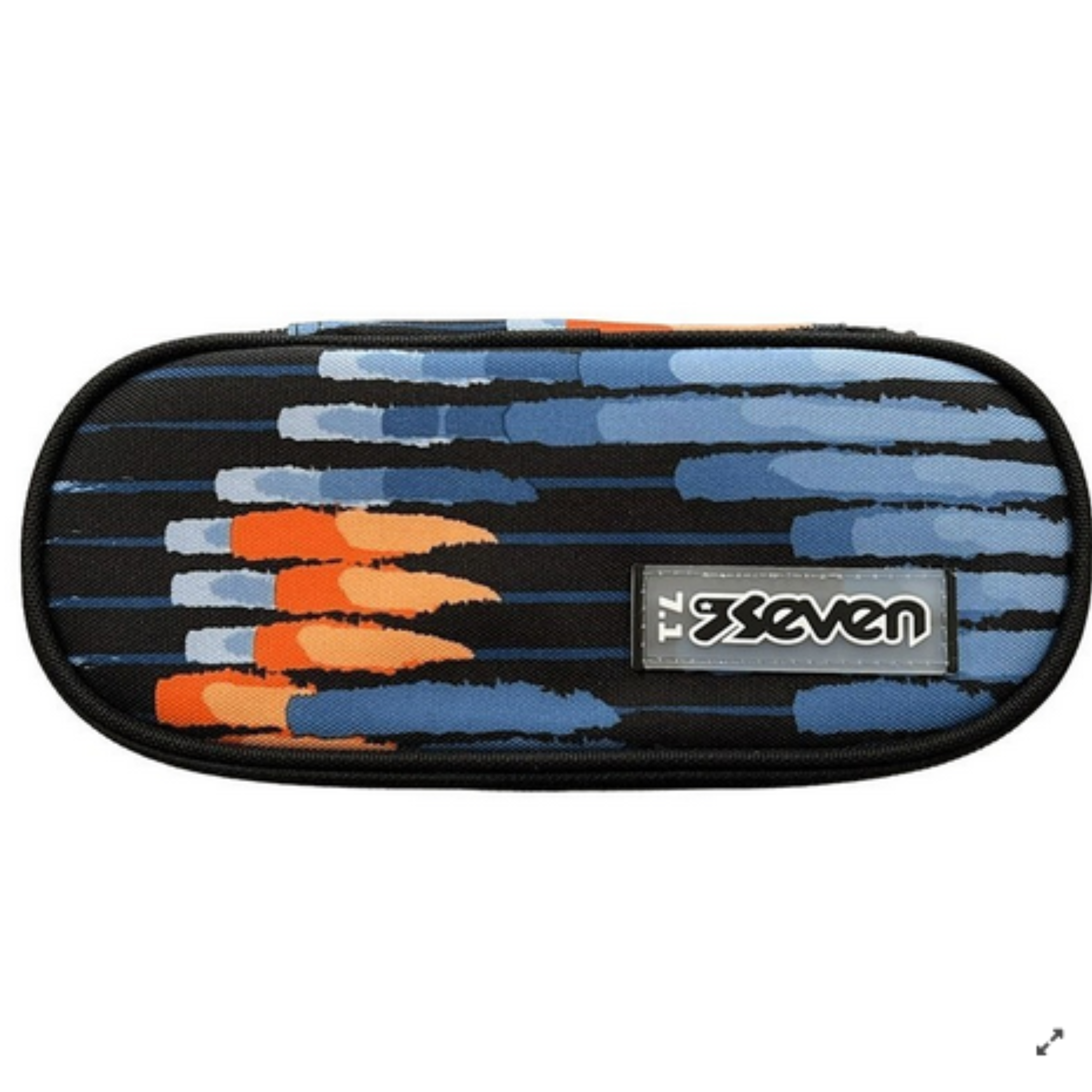 Portapenne Seven Round Plus Freethink Boy Blue Arancio - Astuccio Vuoto