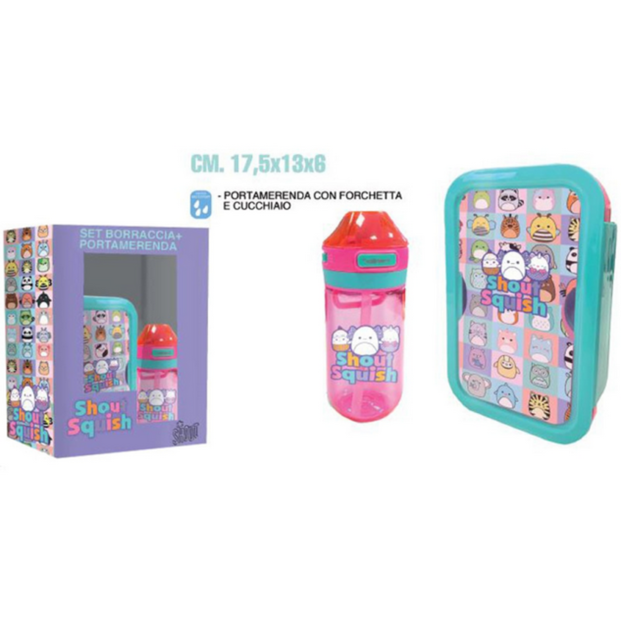 Set Portamerenda SHOUT con Borraccia - Maricart