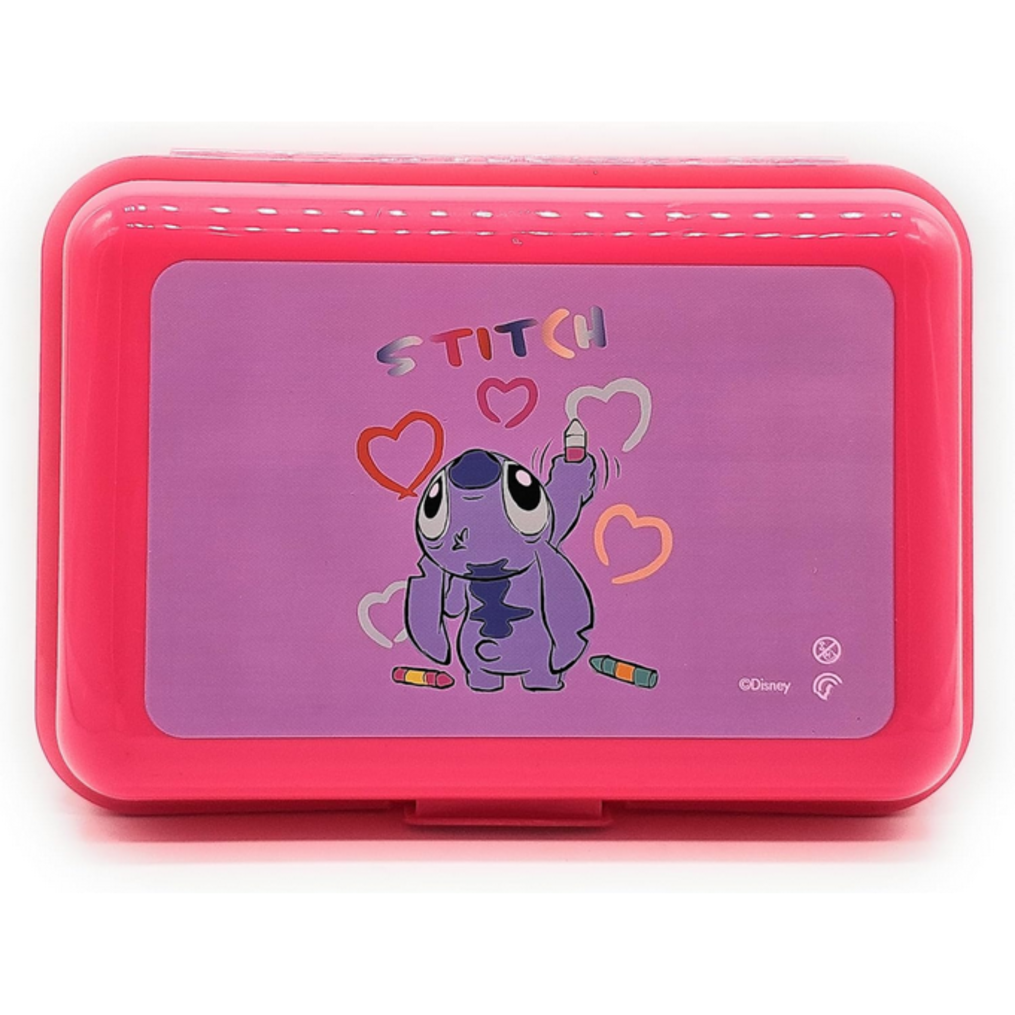 Portamerenda Stitch Maricart - Contenitore Pranzo Rosa con Chiusura Sicurezza