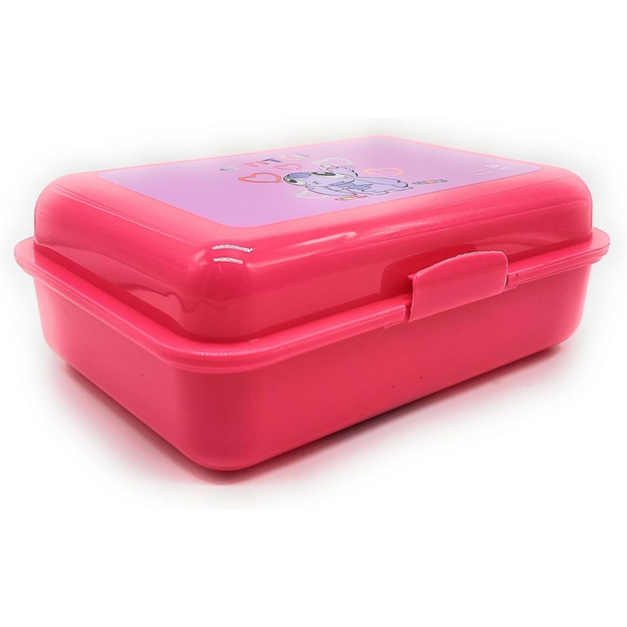 Portamerenda Stitch Maricart - Contenitore Pranzo Rosa con Chiusura Sicurezza