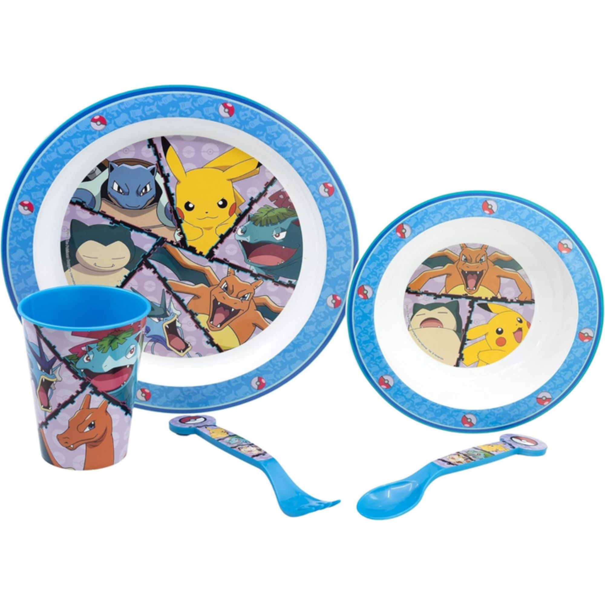 Set Pappa Bambini Pokémon 5 Pezzi - Senza BPA