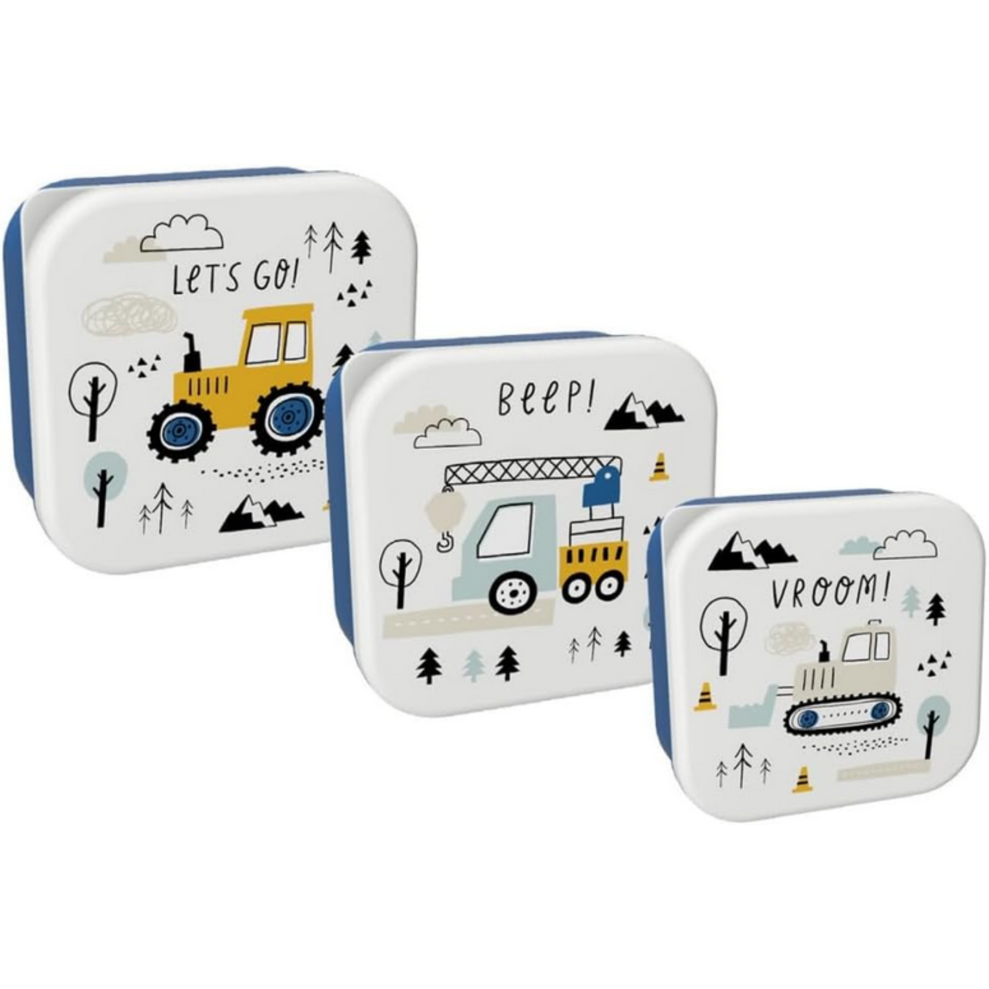 Lunch Box Set 3 Pezzi I-Total Truck - Portamerende con Divisori per Bambini