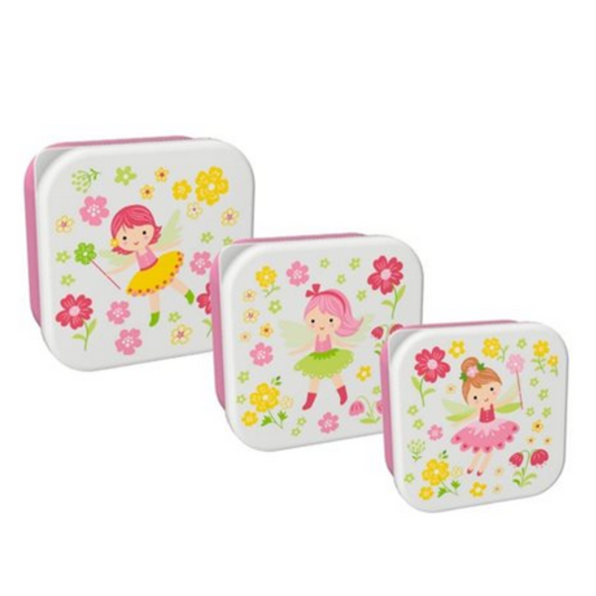 Lunch Box Set 3 Pezzi I-Total Fatina - Portamerende con Divisori per Bambine