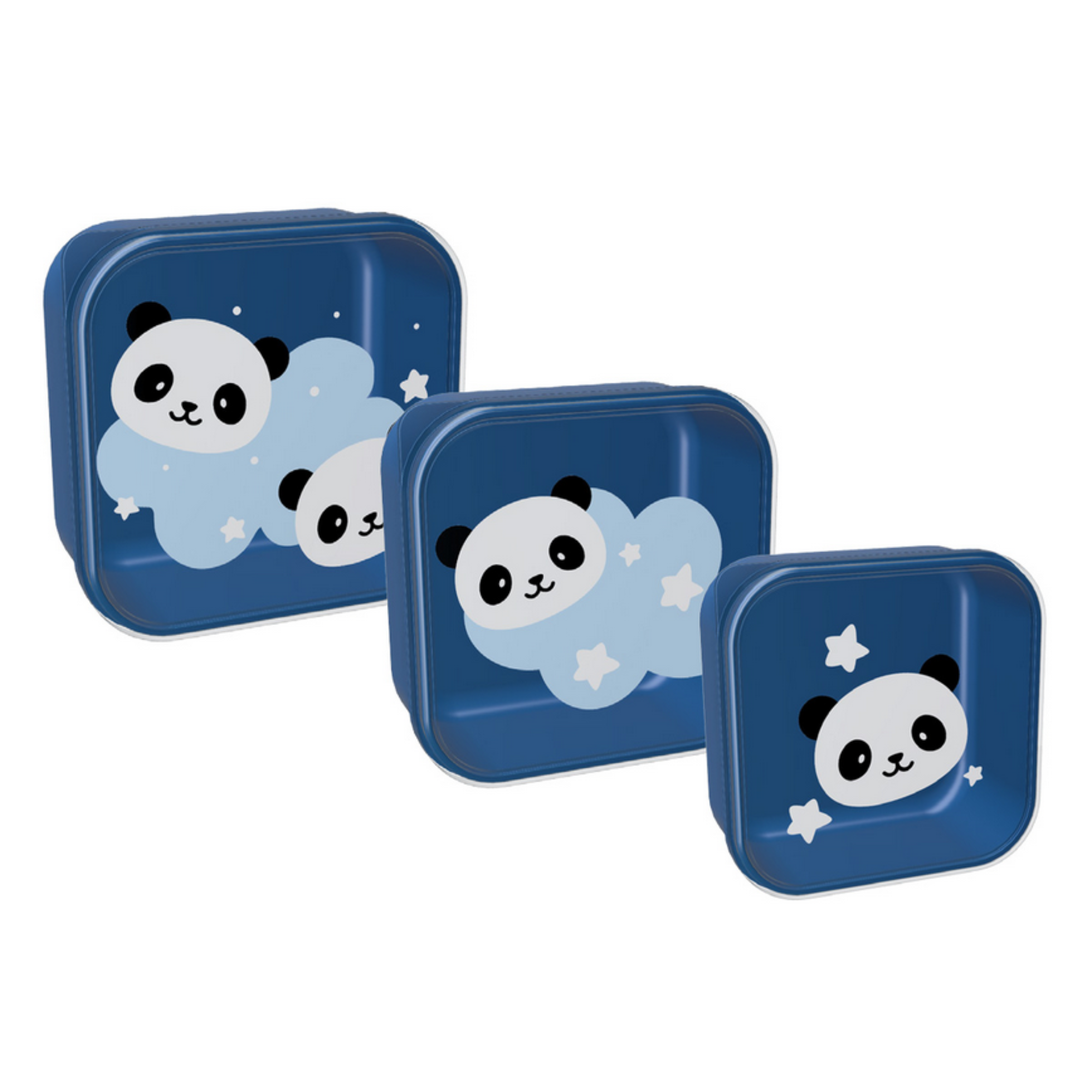 Lunch Box Set 3 Pezzi I-Total Panda – Portamerende con Divisori per Bambini