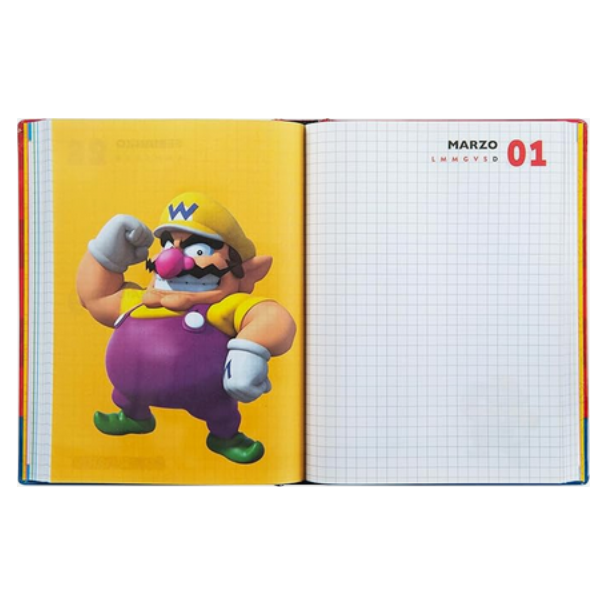 Diario Super Mario Non Datato - Diario Scuola Elementare Ufficiale Nintendo