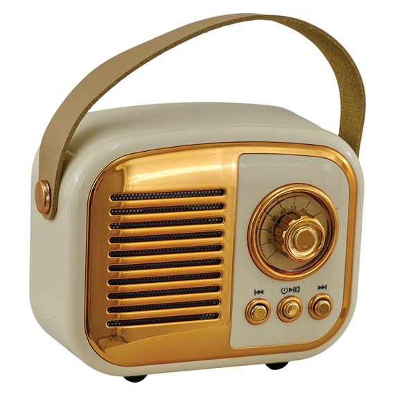 Radio Bluetooth speaker retro' colore bianco disponibile da cartoleria claudio a giugliano in campania napoli