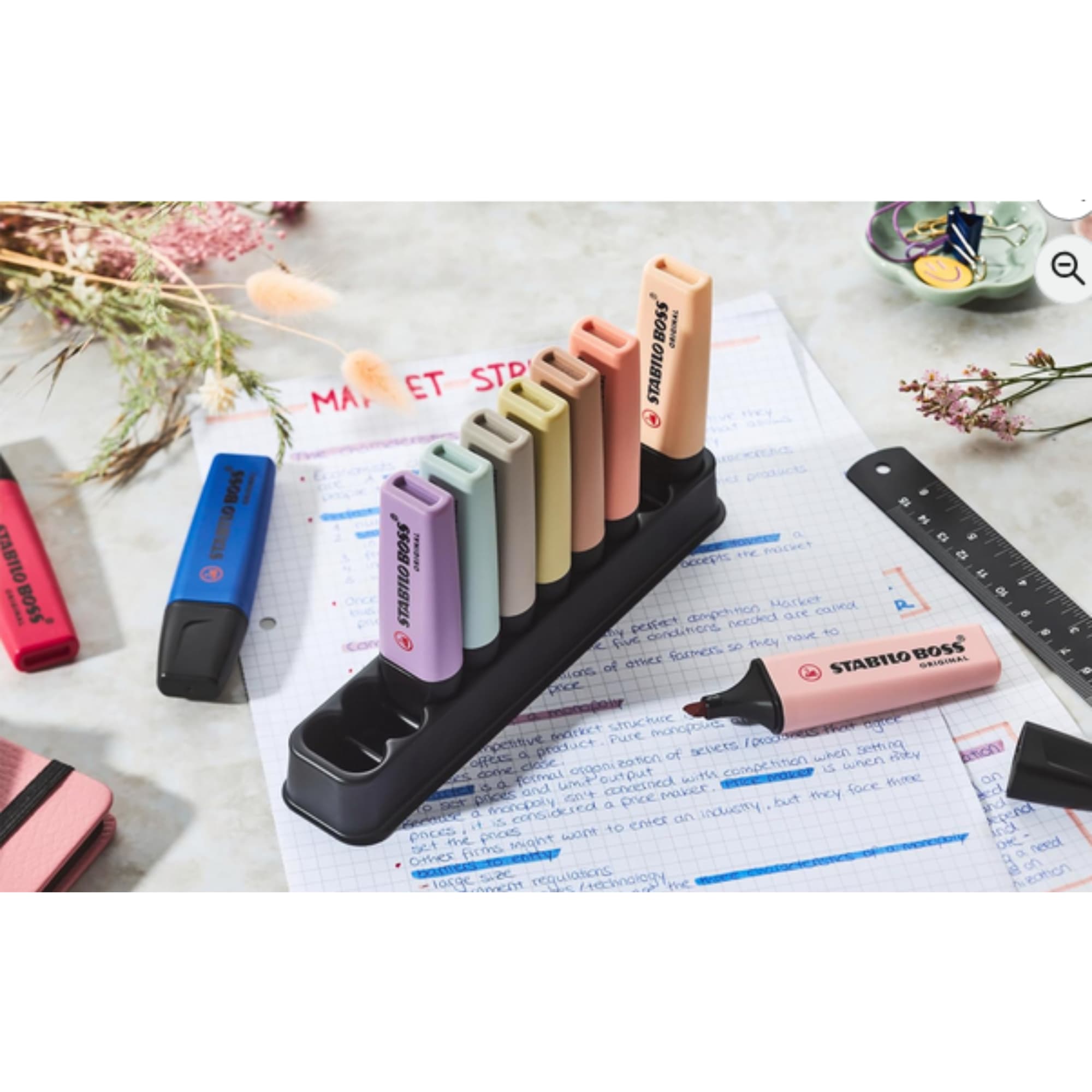 Evidenziatori stabilo boss Nature colors Deskset disponiblie da cartoleria claudio a giugliano in campania napoli