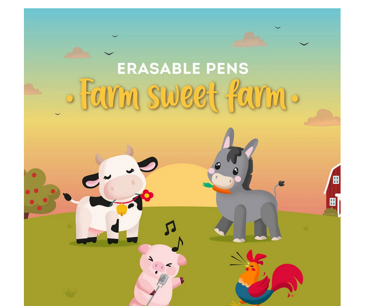 Set di 4 Penne Gel Cancellabili - Erasable Pen Legami