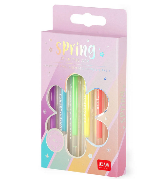 Set 6 penne gel pastello Legami