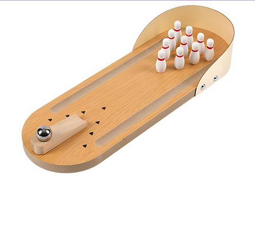 Gioco da Tavolo in Legno I Total - Mini Golf, Flipper, Battle Game, Bowling