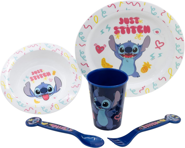 Set Pappa Disney Stitch 5 pezzi – Senza BPA, Microonde e Lavastoviglie