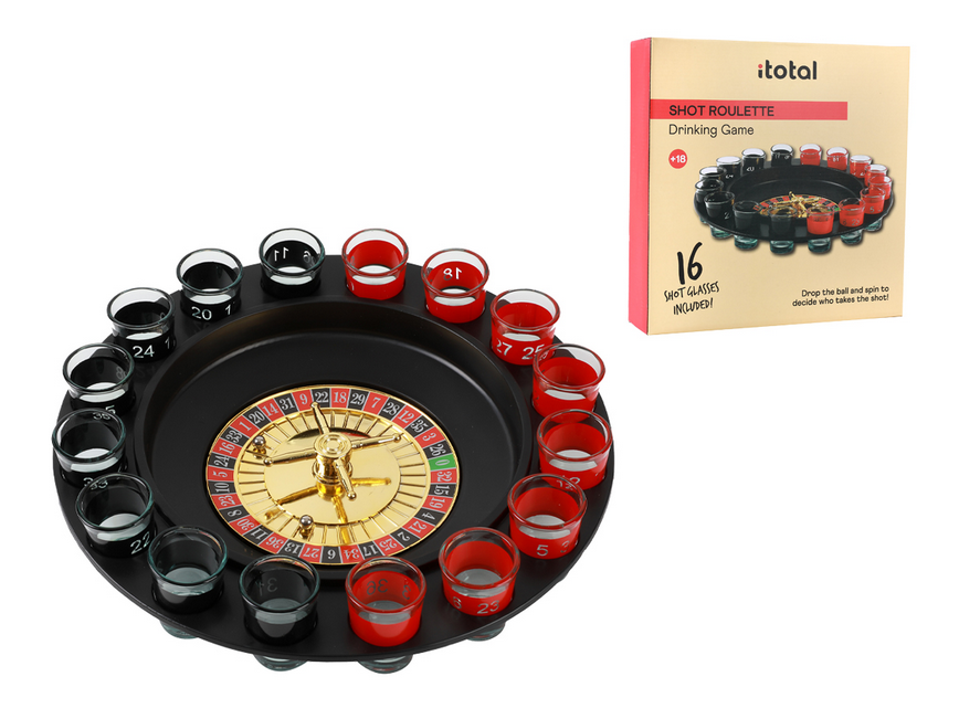 Roulette Shottino I Total - Gioco Drinking Roulette con 16 Bicchierini