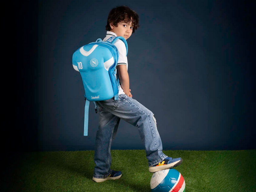 Zaino Rigido 3D SSC Napoli - Forma Maglia Ufficiale | Bambini Tifosi Azzurri