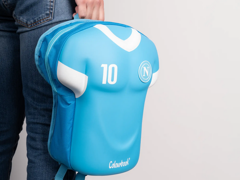 Zaino Rigido 3D SSC Napoli - Forma Maglia Ufficiale | Bambini Tifosi Azzurri