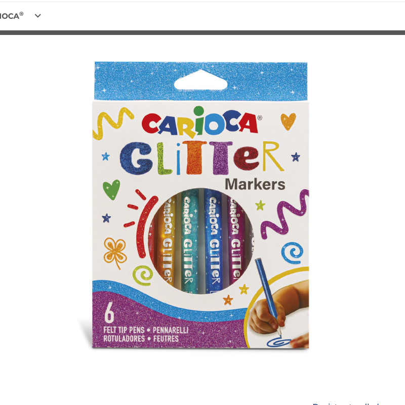 Pennarelli Carioca Glitter - 6 Pz