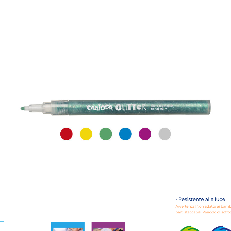 Pennarelli Carioca Glitter - 6 Pz