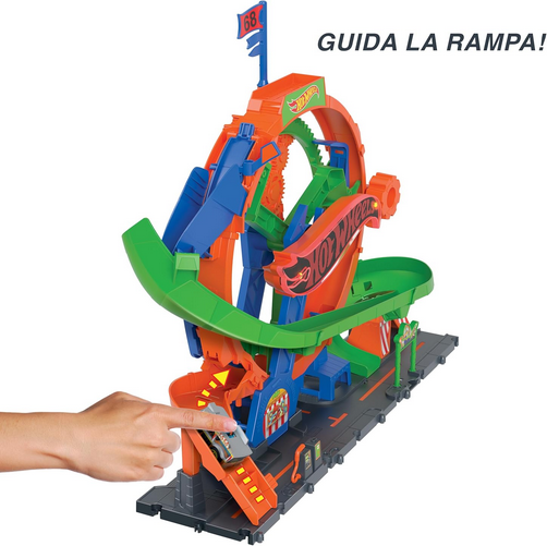 Hot Wheels City Ruota Panoramica – Playset con Pista, Luci e Suoni Luna Park