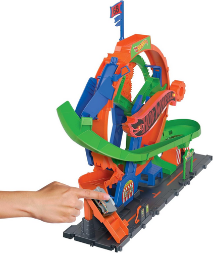 Hot Wheels City Ruota Panoramica – Playset con Pista, Luci e Suoni Luna Park
