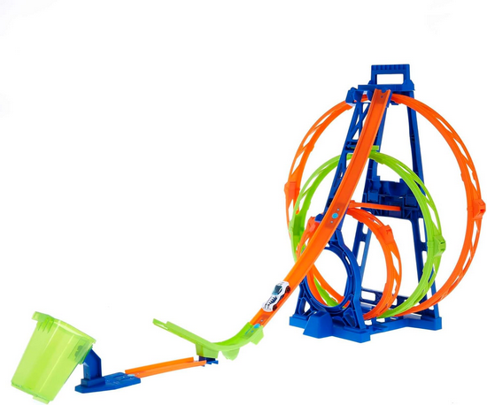 Hot Wheels Kit Super Triplo Loop – Pista Acrobatica con 3 Giri della Morte e Macchinina