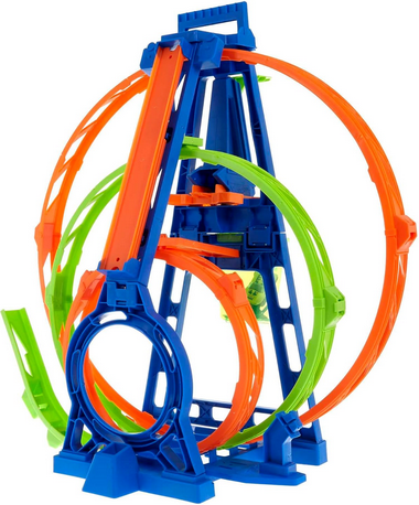 Hot Wheels Kit Super Triplo Loop – Pista Acrobatica con 3 Giri della Morte e Macchinina