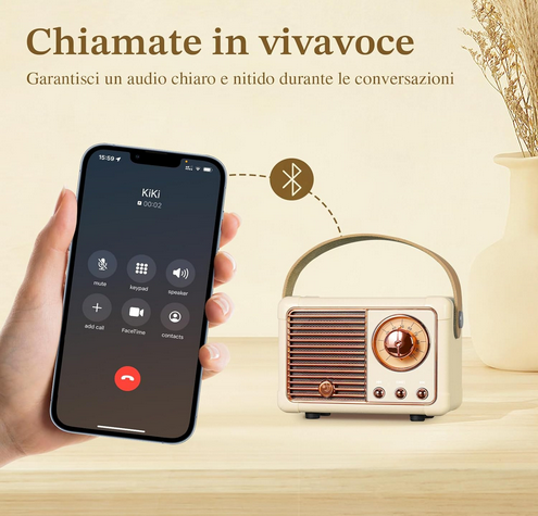 Radio Bluetooth Retrò Vintage - 5 Colori Disponibili