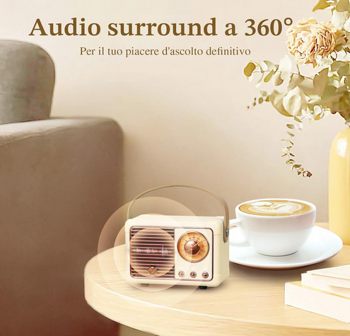 Radio Bluetooth Retrò Vintage - 5 Colori Disponibili