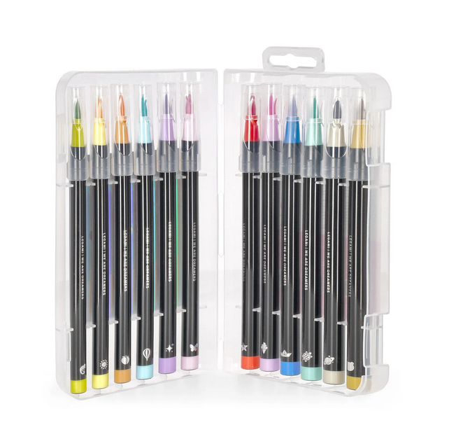 Set di 12 Pennarelli con Punta Pennello Brush Markers