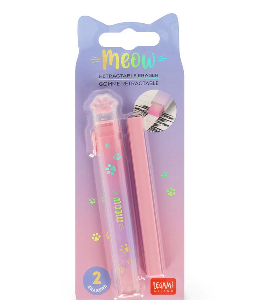 Gomma Retrattile con Ricarica - Meow