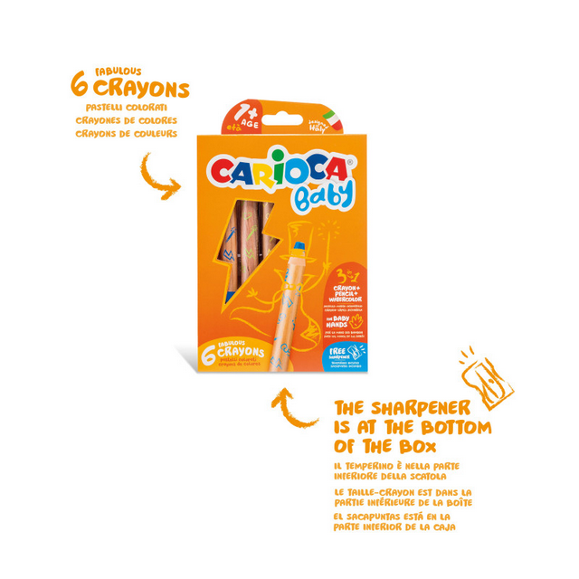 Pastelloni 3 in 1 + Temperino BABY Carioca